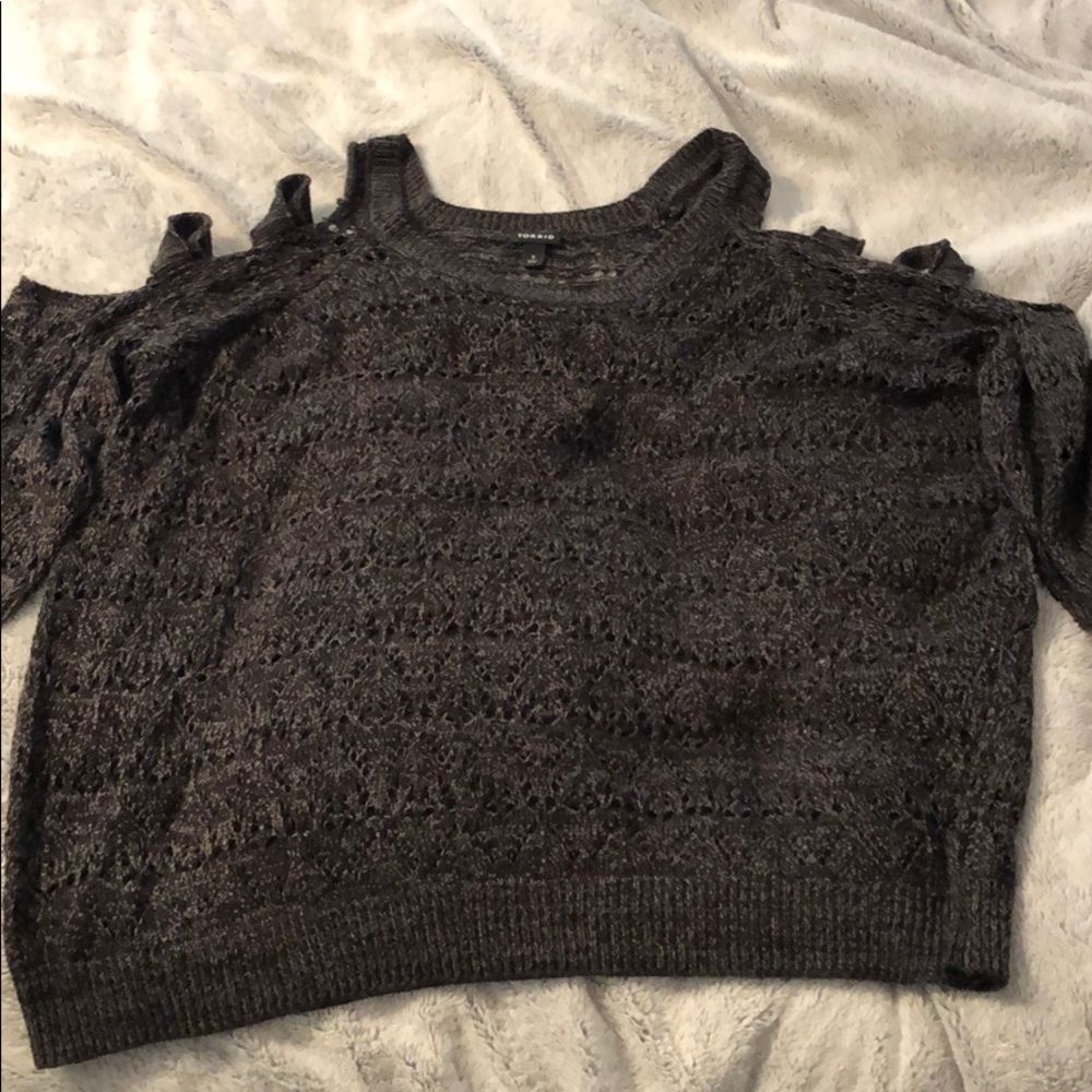 Cold Shoulder Knit Top